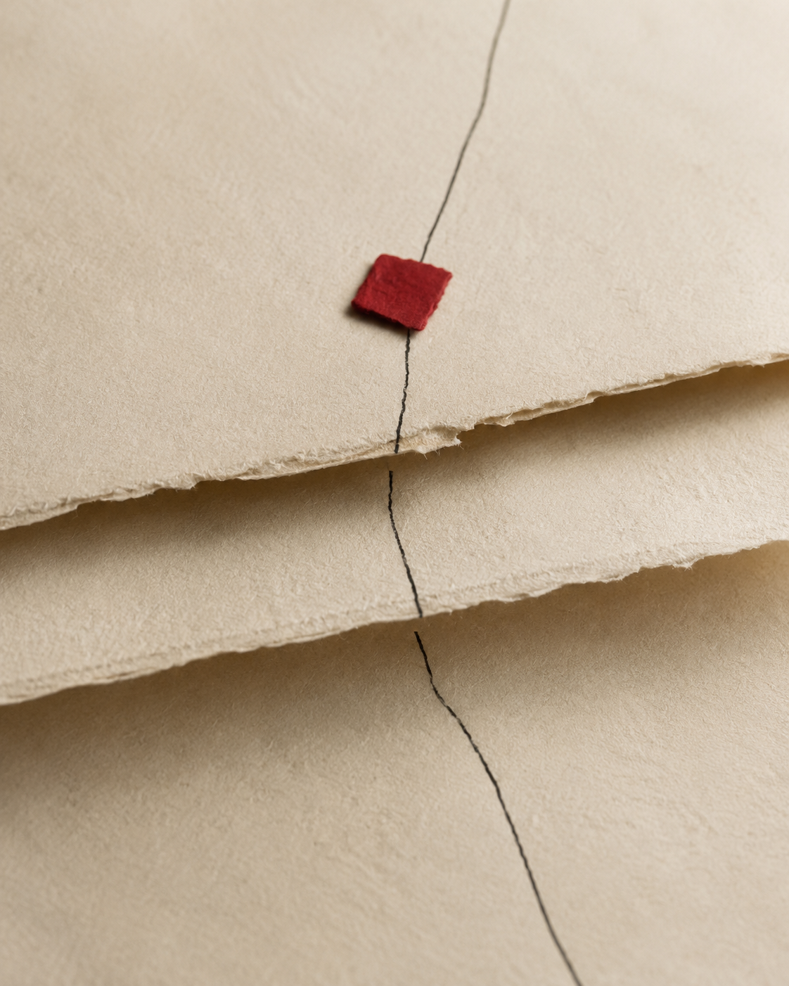 Layered paper forms with a red marker recording forward movement